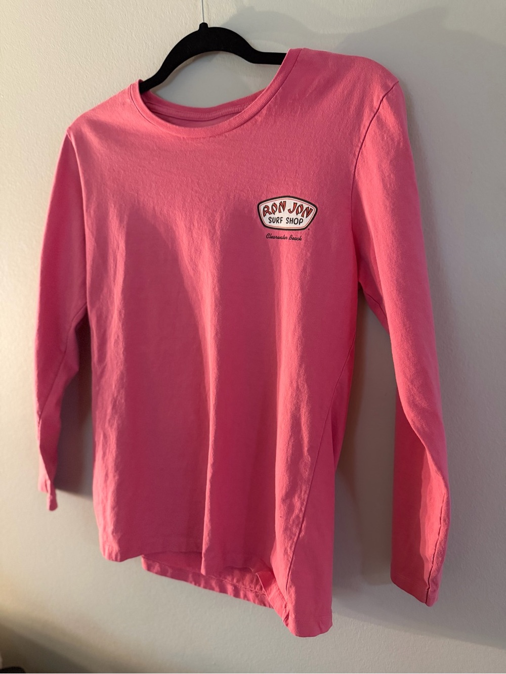 Ron Jon Pink Long Sleeve Tee with Surf Logo